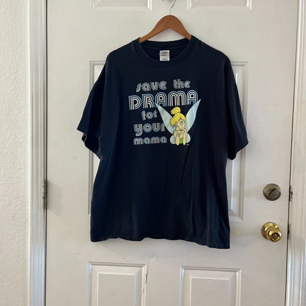 Disney Save The Drama For Your Mama Tinkerbelle Tee Shirt Sz XL